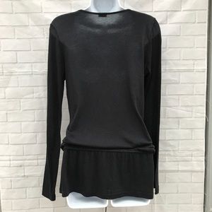 Splendid Tops - Splendid Black Long Sleeve Top Drawstring Waist Splendid Tops - Splendid Black Long Sleeve Top Drawstring Waist